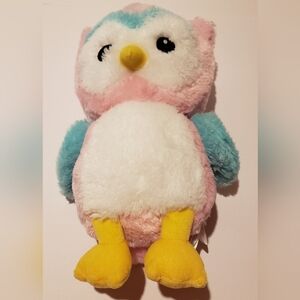 Bass Pro Shops Pink, white and teal owl 2018 Aurora soft stuffed plush